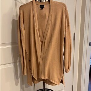 Worthington Camel Open Front Cardigan